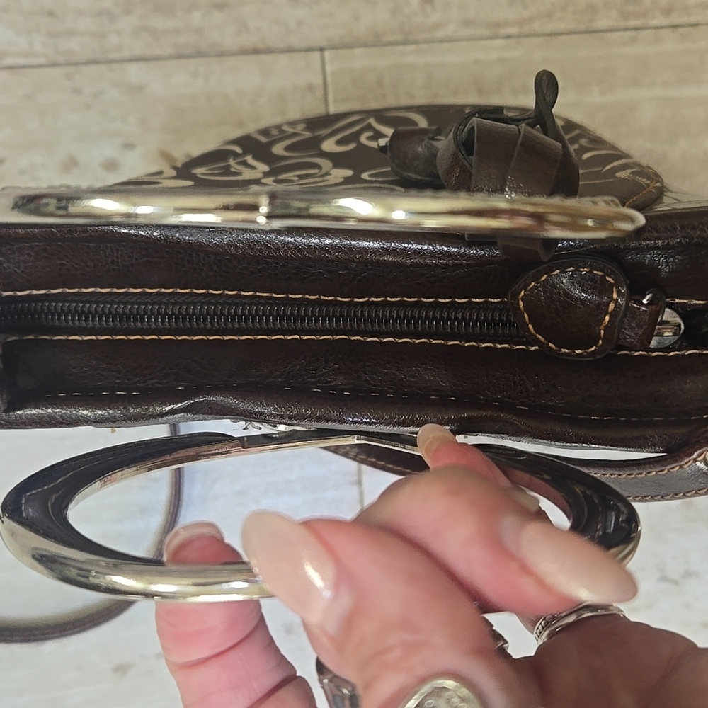 Designer Inspired Versatile Brown Heart-Patterned… - image 5